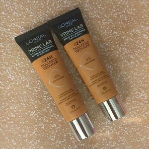 (2) L'Oreal Paris Up to 24hr Prime Lab Dullness Reducer Tan To Deep Skin Loreal